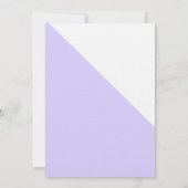 Eenvoudig Paars-wit, modern Kaart (Achterkant)