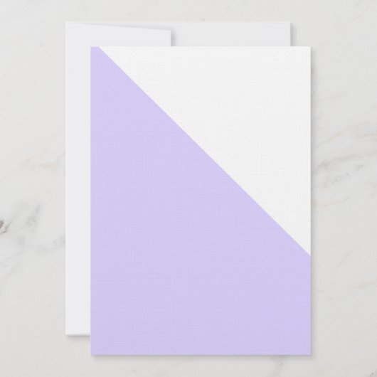 Eenvoudig Paars-wit, modern Kaart (Achterkant)