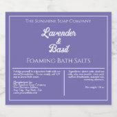 Eenvoudig Paars wit waterdicht etiket (Enkel label)