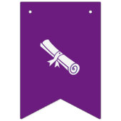 Eenvoudig Paarse en witte  Afstuderen Vlaggetjes (Tweede vlag)