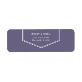 Eenvoudig Paarse gepersonaliseerd retouradres Etiket