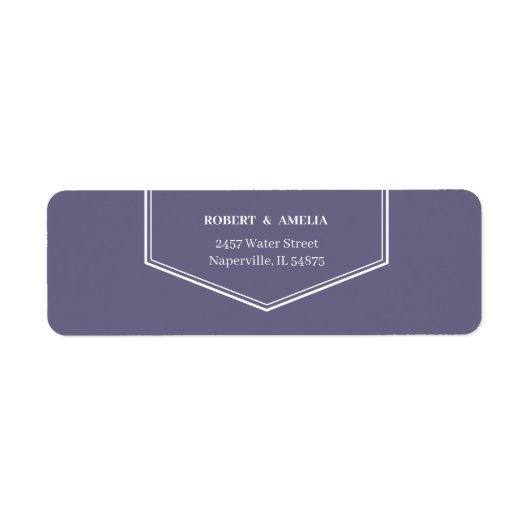 Eenvoudig Paarse gepersonaliseerd retouradres Etiket (Voorkant)