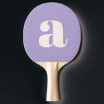 Eenvoudig Paarse Lavendel Bold Retro Monogram Init Tafeltennisbatje<br><div class="desc">Eenvoudige Paarse Lavendel Bold Retro Monogram Initiaal Ping Pong Paddle</div>