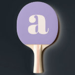 Eenvoudig Paarse Lavendel Bold Retro Monogram Init Tafeltennisbatje<br><div class="desc">Eenvoudige Paarse Lavendel Bold Retro Monogram Initiaal Ping Pong Paddle</div>