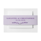 Eenvoudig Paarse Lavendel Waterverf Trouwfeest Uitnodigingen Wikkel (Voorkant Voorbeeld)