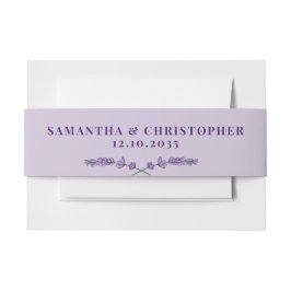 Eenvoudig Paarse Lavendel Waterverf Trouwfeest Uitnodigingen Wikkel