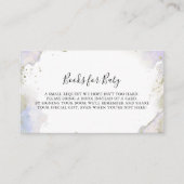Eenvoudig Paarse minimalistische Baby shower boek  Informatiekaartje (Voorkant)