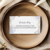 Eenvoudig Paarse minimalistische Baby shower boek  Informatiekaartje