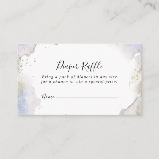 Eenvoudig Paarse minimalistische luier loterij tic Informatiekaartje (Voorkant)