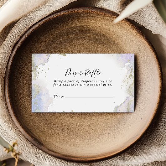 Eenvoudig Paarse minimalistische luier loterij tic Informatiekaartje