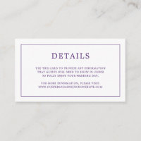Eenvoudig Paarse Monogram Elegante bruiloft