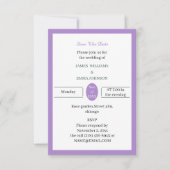 Eenvoudig Paarse  Save The Date (Voorkant)