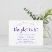 Eenvoudig Paarse script | Een met Wedding Plot Twi Kaart (Staand voorkant)