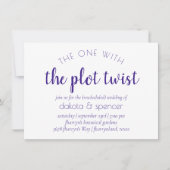 Eenvoudig Paarse script | Een met Wedding Plot Twi Kaart (Voorkant)