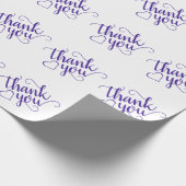 Eenvoudig Paarse script | Royal Grape Hartelijk da Cadeaupapier (Hoek)