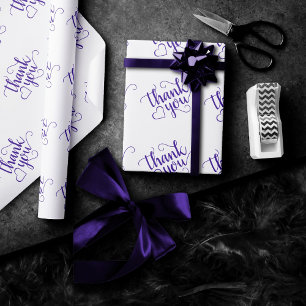 Eenvoudig Paarse script   Royal Grape Hartelijk da Cadeaupapier