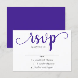 Eenvoudig Paarse script | Stralende druiven bloeie RSVP Kaartje