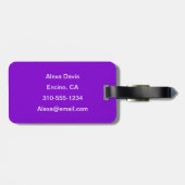 Eenvoudig Paarse, vaste kleuren personaliseren het Bagagelabel (Achterkant horizontaal)