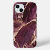 Eenvoudig Paarse wit marmer Case-Mate iPhone Case (Achterkant)
