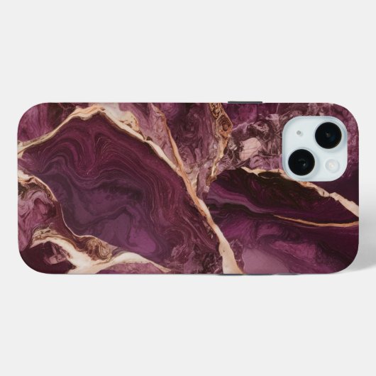 Eenvoudig Paarse wit marmer Case-Mate iPhone Case (Achterkant (horizontaal))