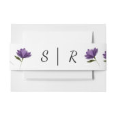 Eenvoudig Paarse witte bloemmolen modern botanisch Uitnodigingen Wikkel (Voorkant Voorbeeld)