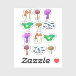 Eenvoudig paddenstoelenpatroon sticker