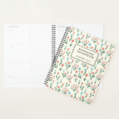 Eenvoudig pakket roze blauwe bloemen planner (Display)
