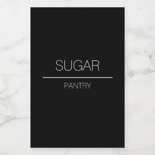 Eenvoudig paneellabel voedselcontainer etiket (Enkel label)