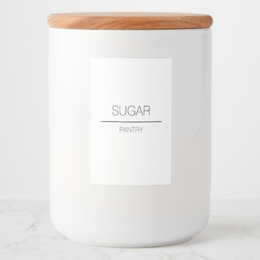 Eenvoudig paneellabel voedselcontainer etiket (Voorkant)