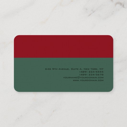 Eenvoudig papier met legant Premium Linen Visitekaartje (Achterkant)