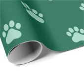 Eenvoudig papier met pootafdrukpatroon (Rol Hoek)