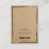 eenvoudig papier Verdien lijst beeldscherm toevoeg Visitekaartje (Achterkant)