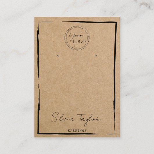 eenvoudig papier Verdien lijst beeldscherm toevoeg Visitekaartje (Voorkant)