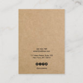 Eenvoudig papier Verouderd Ketting Visitekaartje (Achterkant)