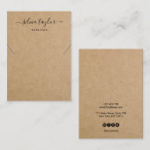 Eenvoudig papier Verouderd Ketting Visitekaartje (Voorkant / Achterkant)