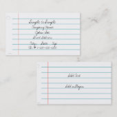 Eenvoudig papier visitekaartje (Voorkant / Achterkant)