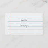 Eenvoudig papier visitekaartje (Achterkant)