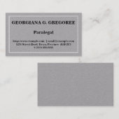 Eenvoudig paralegaal Visitekaartje (Voorkant / Achterkant)