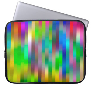 eenvoudig parallel verticaal lijnpatroon   ABSTRAC Laptop Sleeve