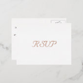 Eenvoudig partijgebonden feestelijke reactie RSVP Folie Uitnodiging Briefkaart (Voorkant / Achterkant)