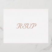 Eenvoudig partijgebonden feestelijke reactie RSVP Folie Uitnodiging Briefkaart (Voorkant)