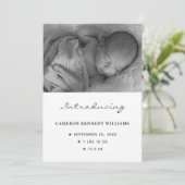 Eenvoudig pasgeboren kind Aangepaste foto Hallo Ba Aankondiging (Staand voorkant)