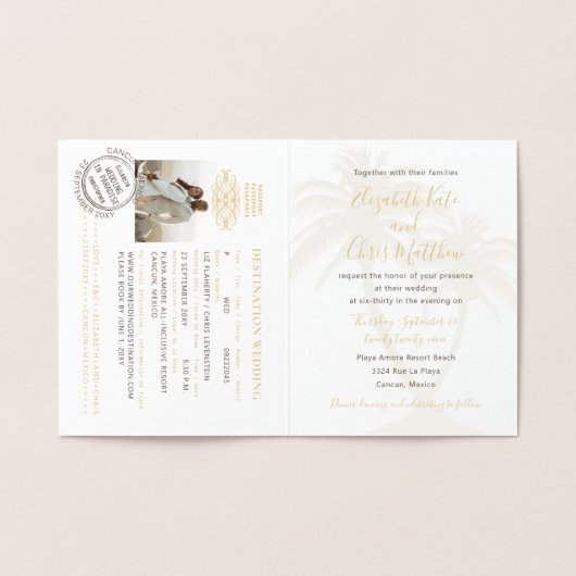 Eenvoudig paspoort uitnodiging voor weduwschap Gol (Binnen)