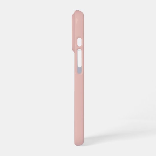 Eenvoudig Pastel Blush Roze Effen Kleur Monogram iPhone Hoesje (Linkerkant)