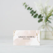 Eenvoudig Pastel Gold-Visitekaartje Visitekaartje (Staand voorkant)