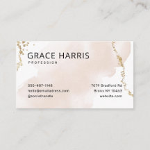Eenvoudig Pastel Gold-Visitekaartje