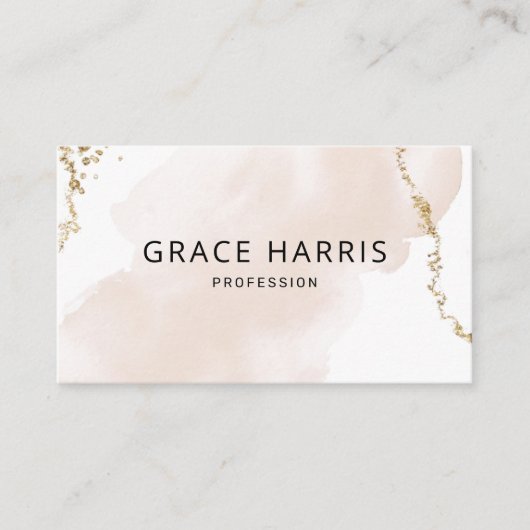 Eenvoudig Pastel Gold-Visitekaartje Visitekaartje (Voorkant)