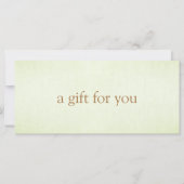 EENVOUDIG pastel met groen cadeaubon (Voorkant)