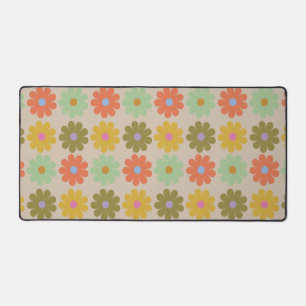 Eenvoudig Pastel Vintage Bloemmotief Bureaumat