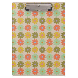 Eenvoudig Pastel Vintage Bloemmotief Klembord